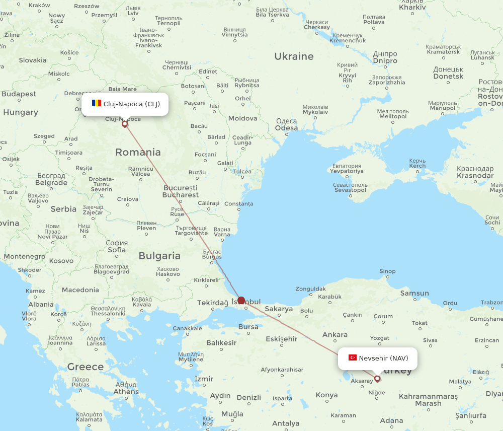 CLJ-NAV flight routes