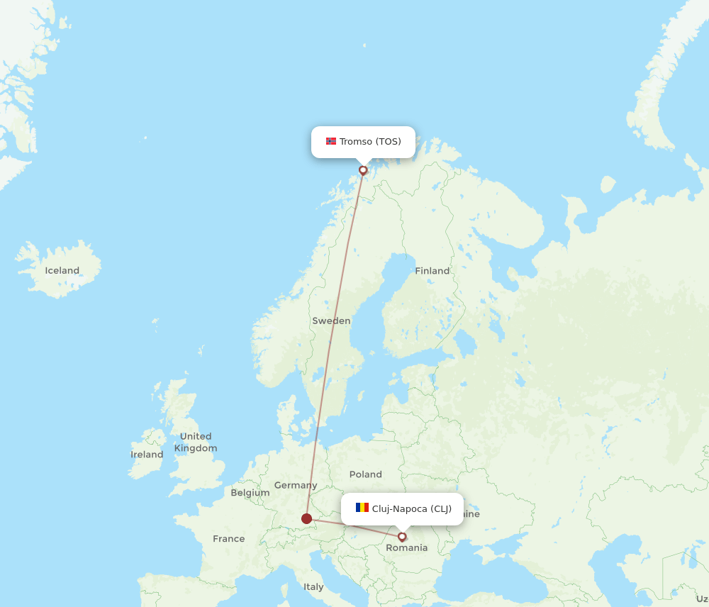CLJ-TOS flight routes