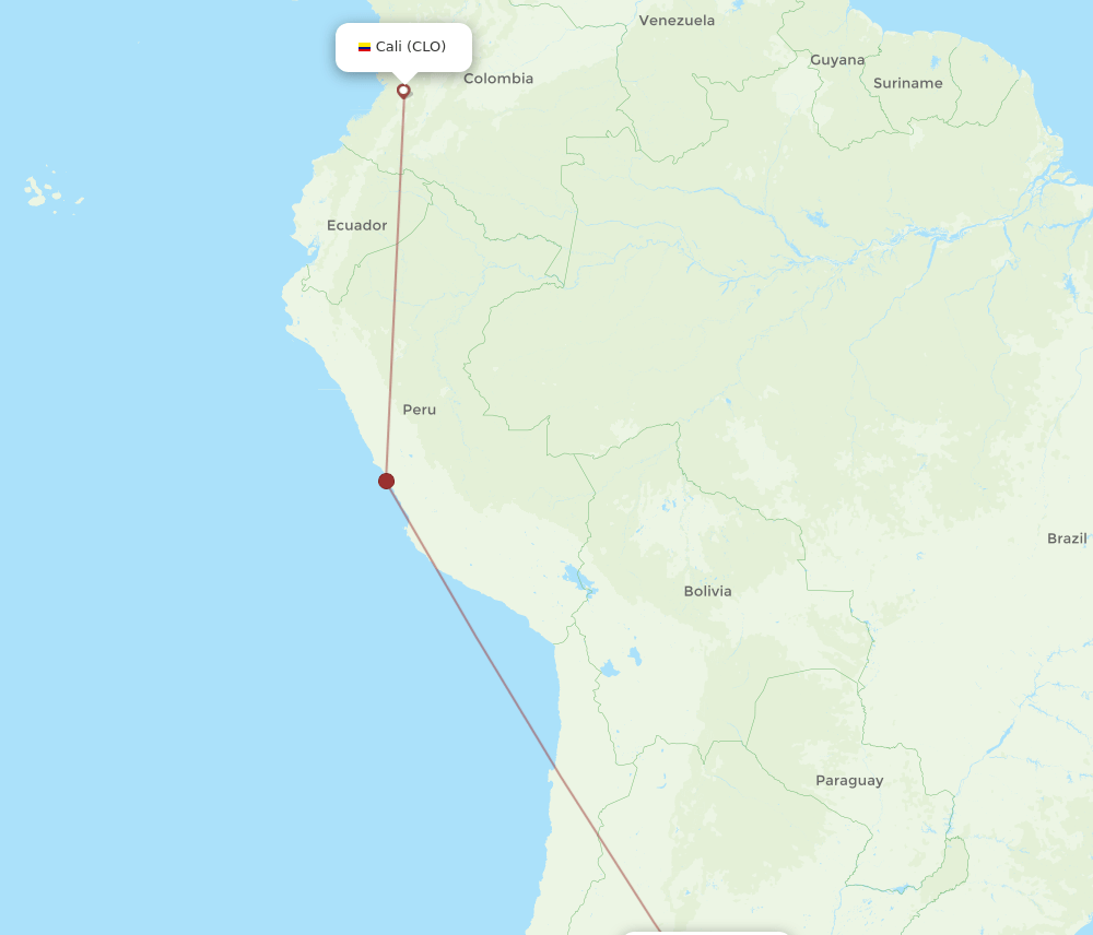 CLO-COR flight routes