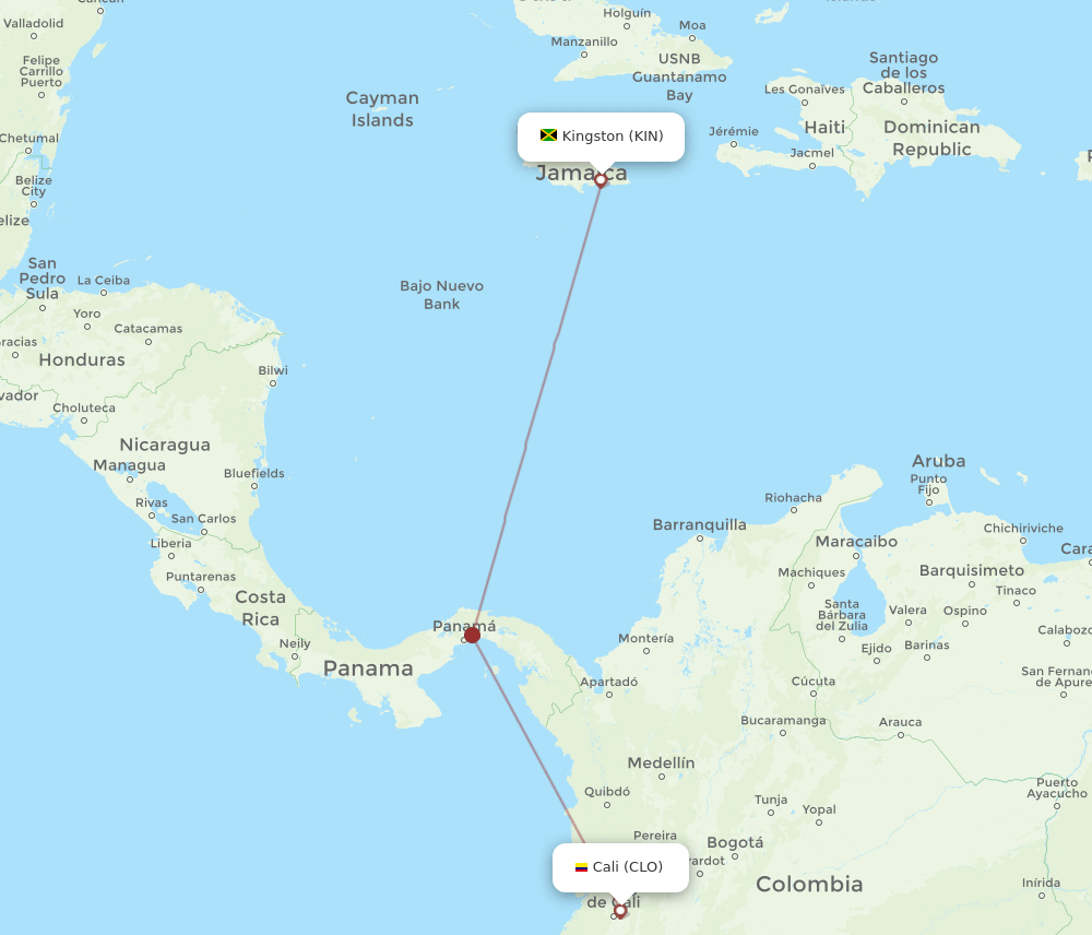 CLO-KIN flight routes