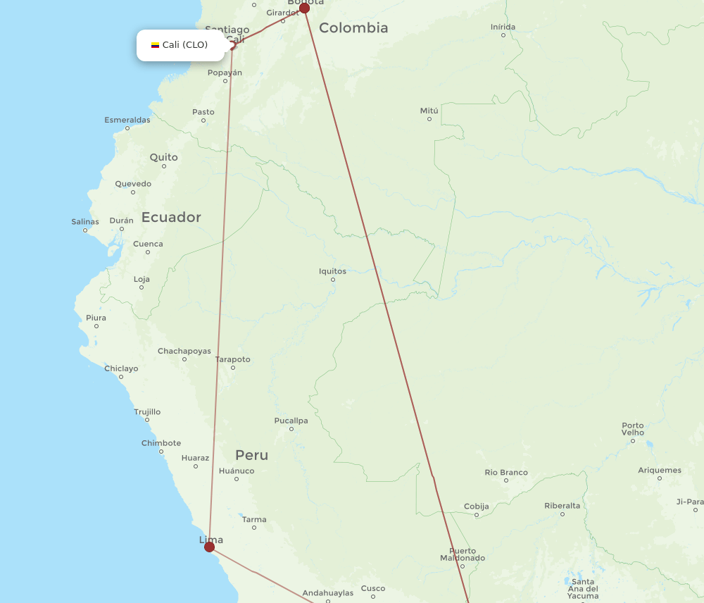 CLO-LPB flight routes