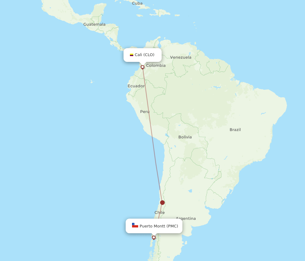 CLO-PMC flight routes