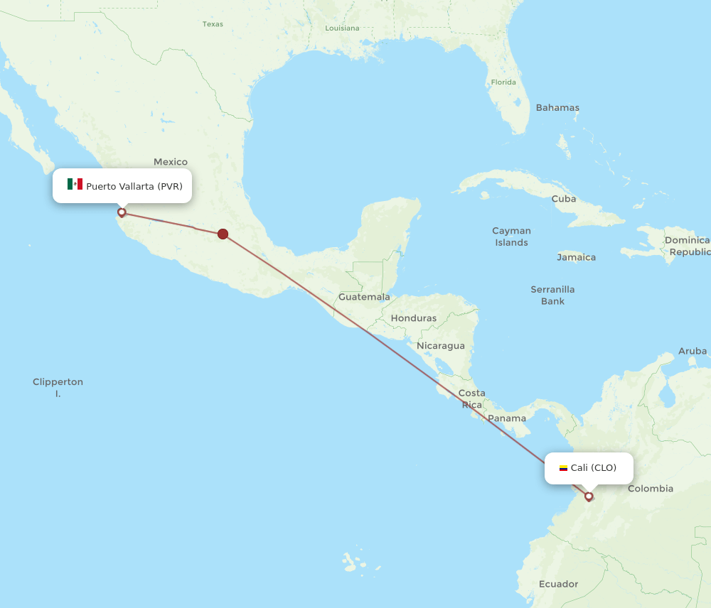 CLO-PVR flight routes