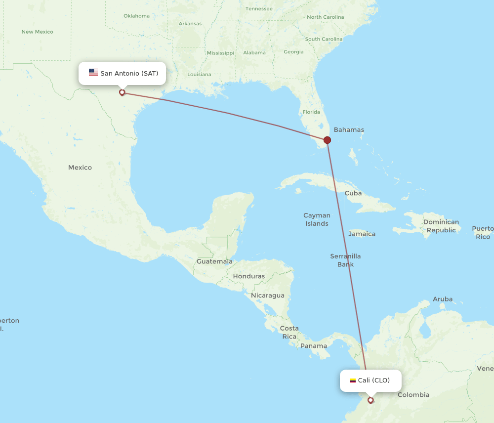 CLO-SAT flight routes