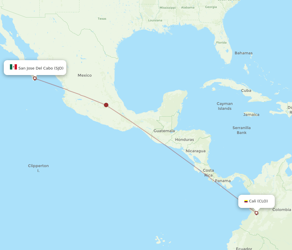 CLO-SJD flight routes