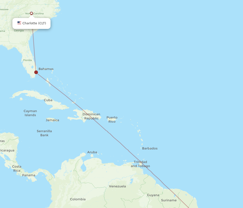 CLT-BEL flight routes