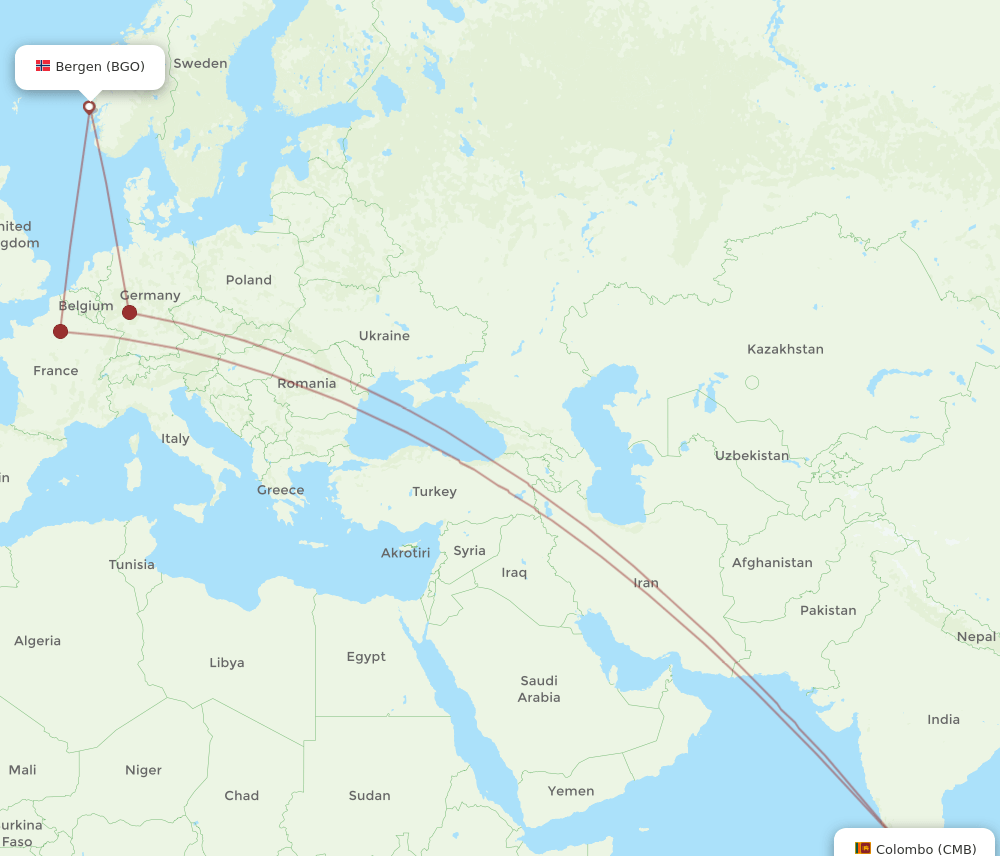 CMB-BGO flight routes