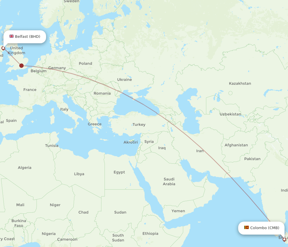 CMB-BHD flight routes