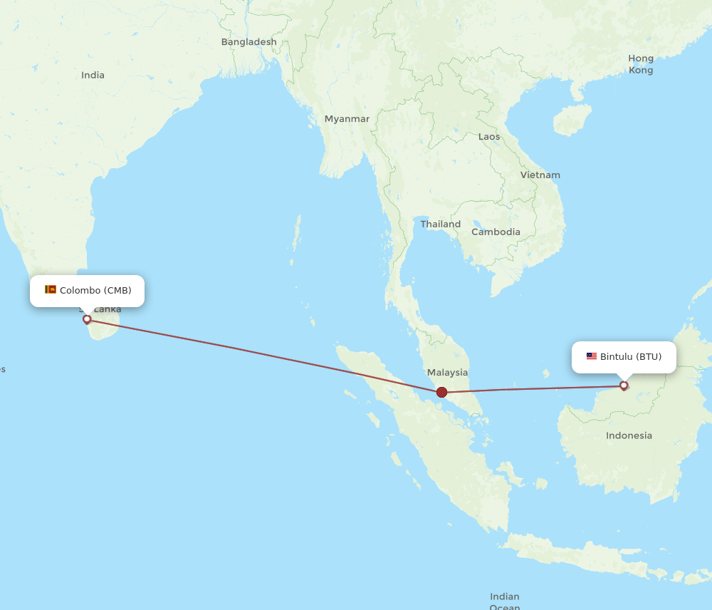 CMB-BTU flight routes