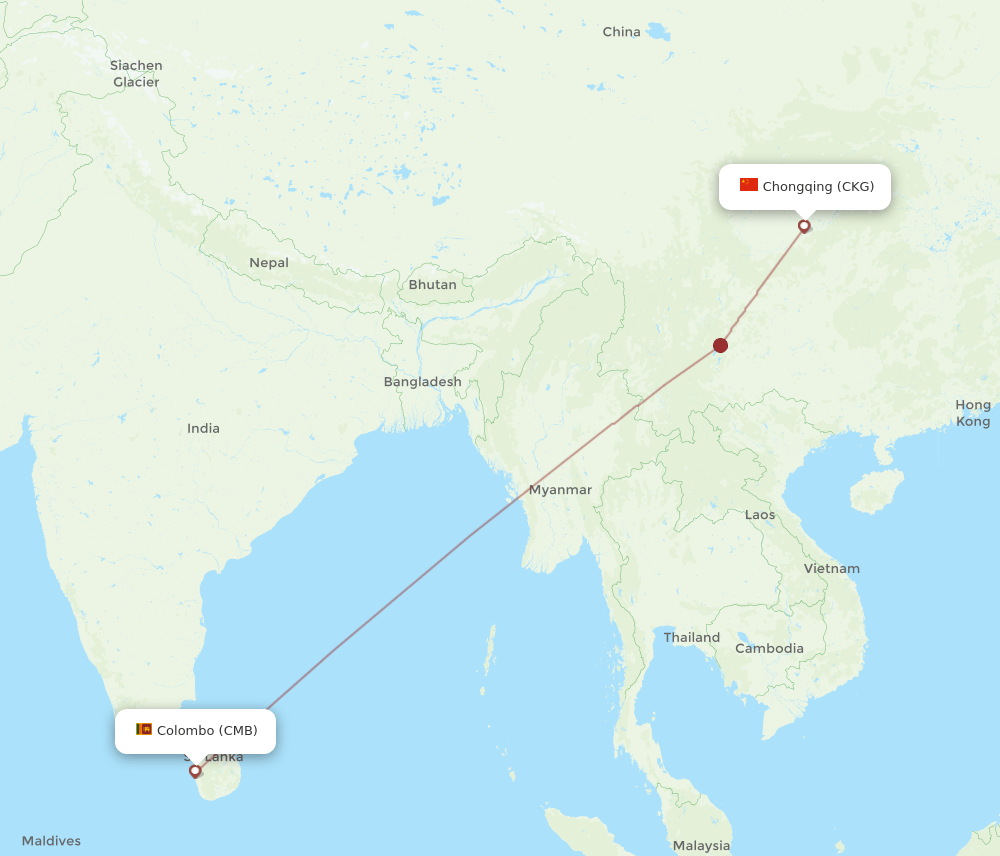 CMB-CKG flight routes
