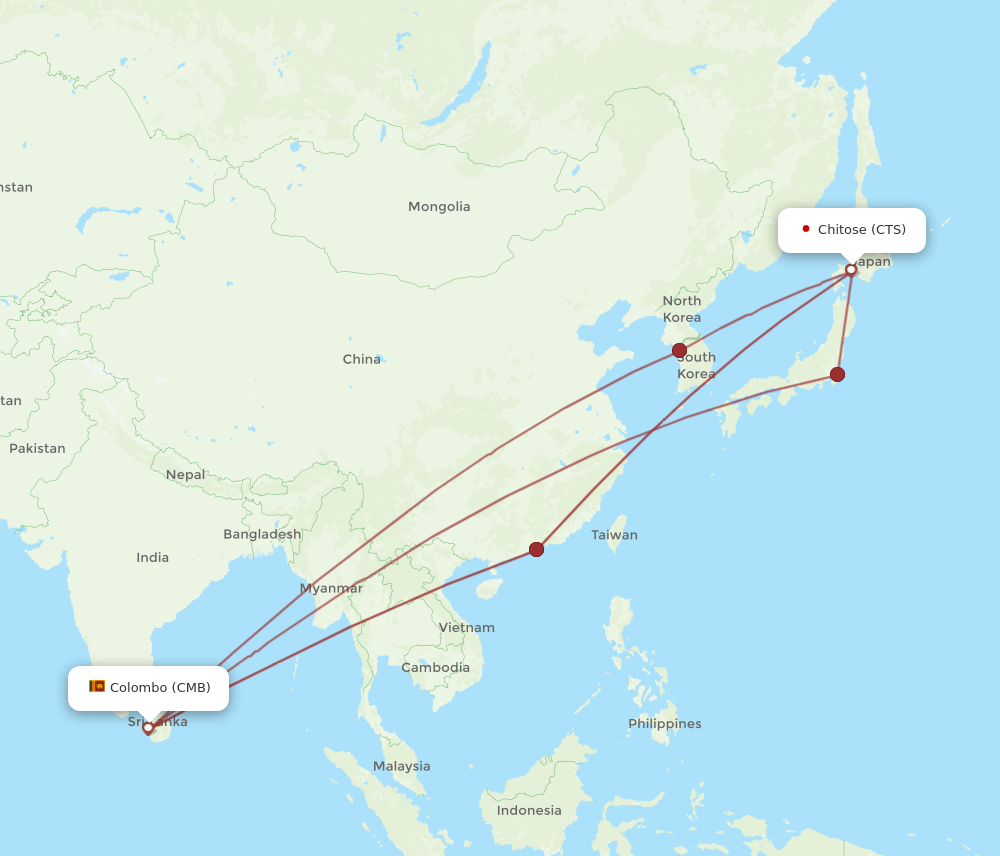 CMB-CTS flight routes