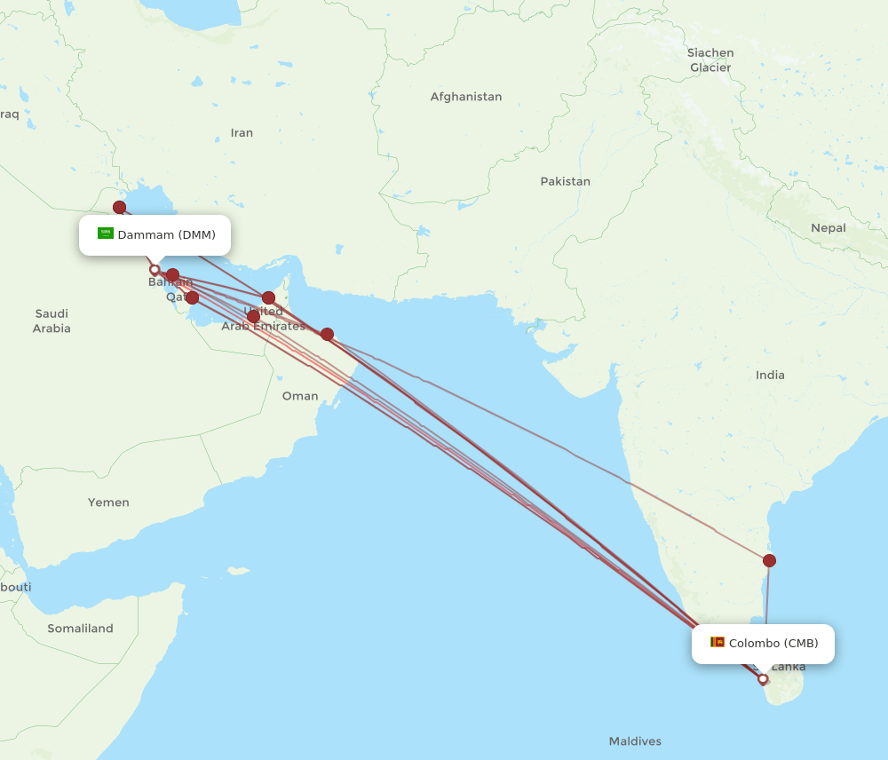 CMB-DMM flight routes
