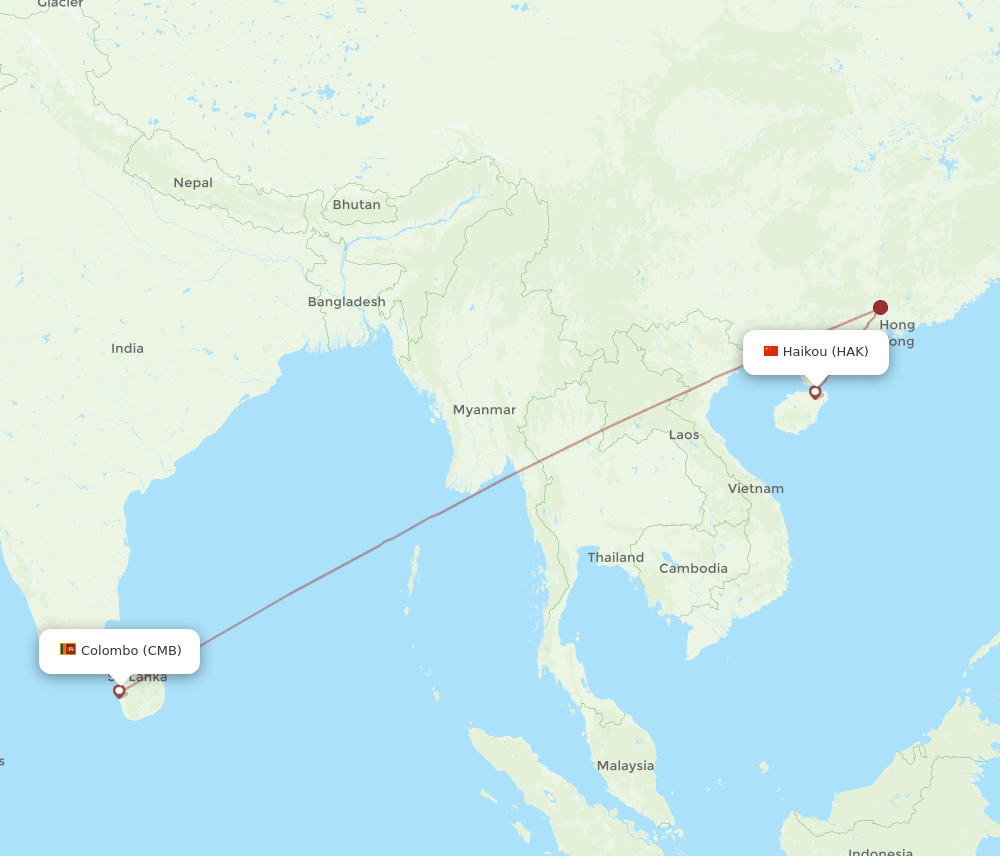 CMB-HAK flight routes