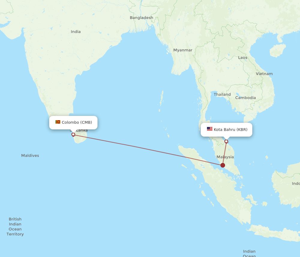 CMB-KBR flight routes