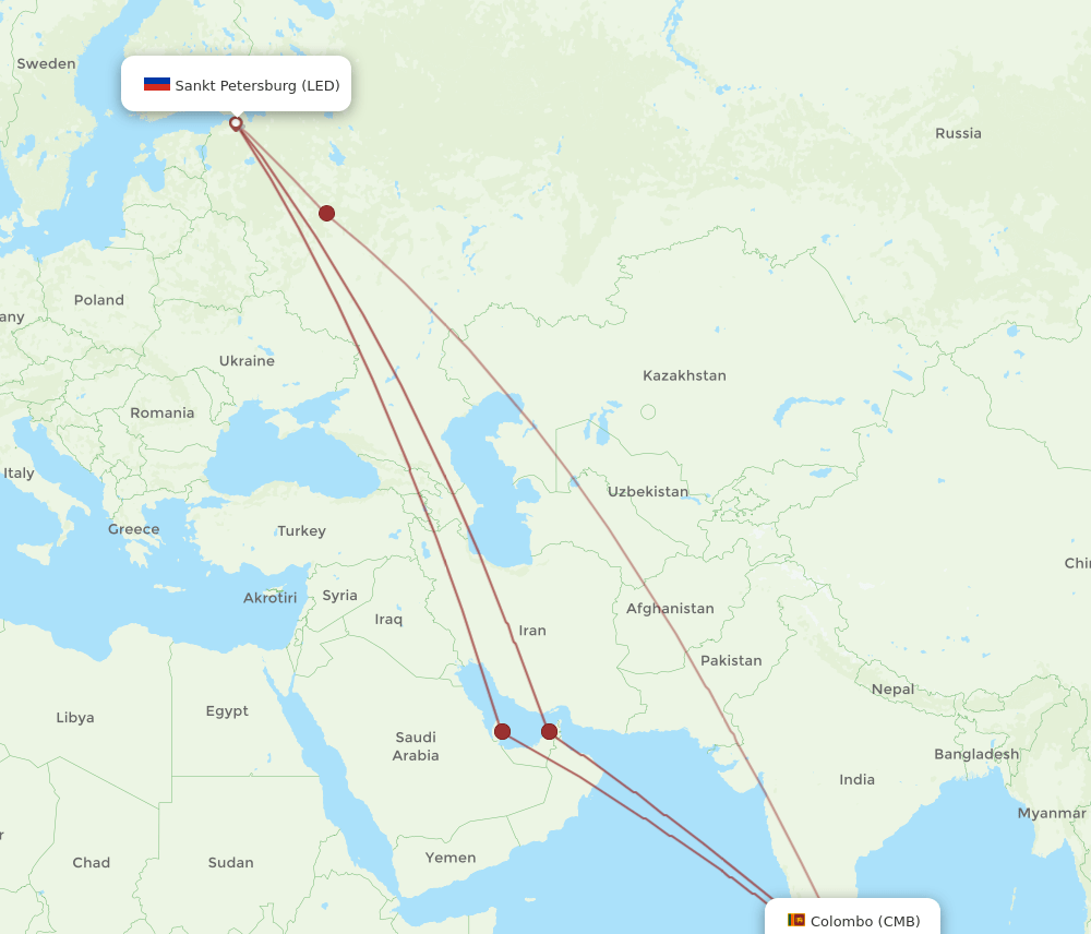 CMB-LED flight routes