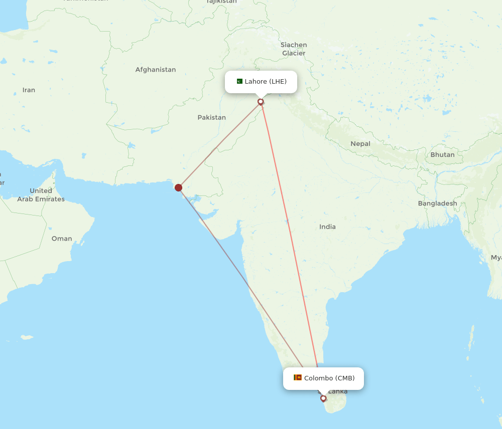 CMB-LHE flight routes