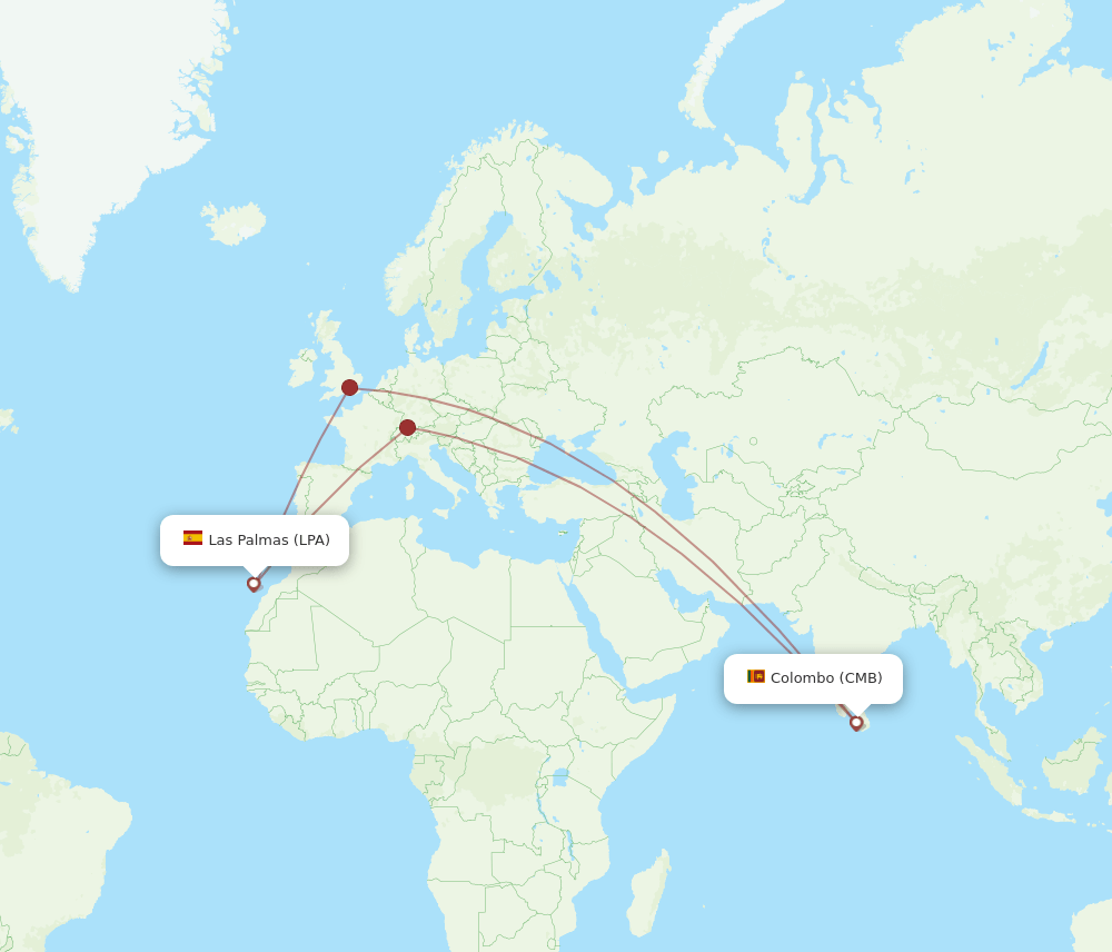 CMB-LPA flight routes