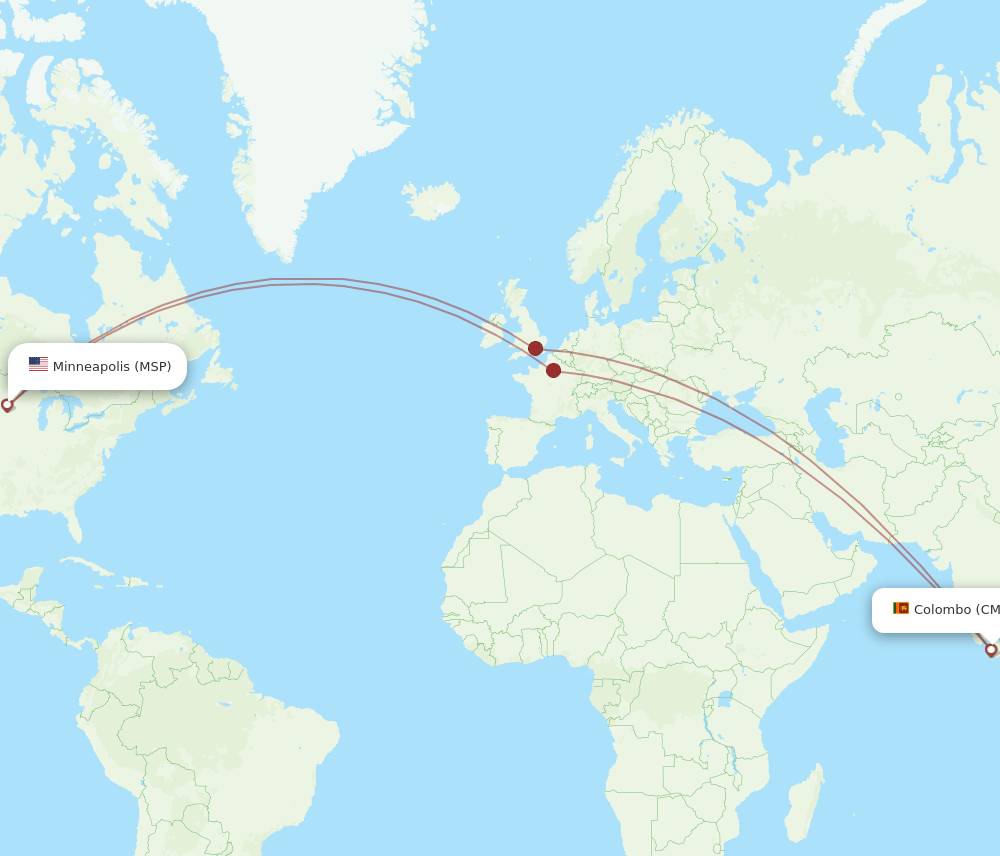 CMB-MSP flight routes
