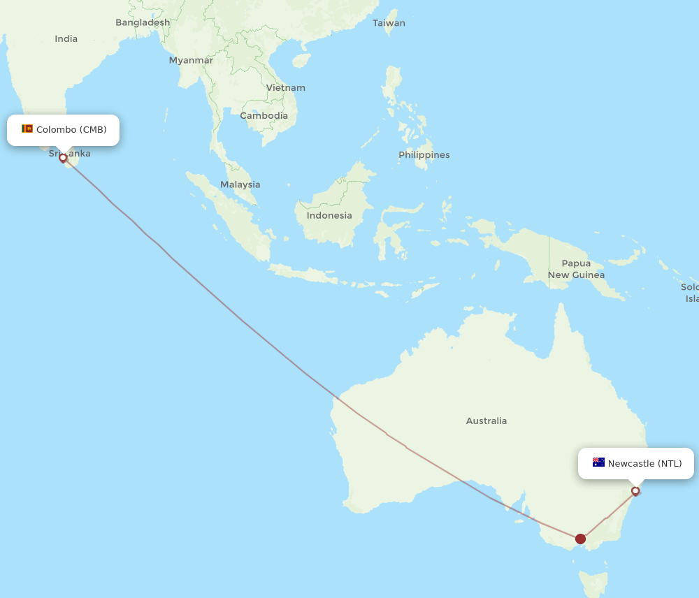 CMB-NTL flight routes