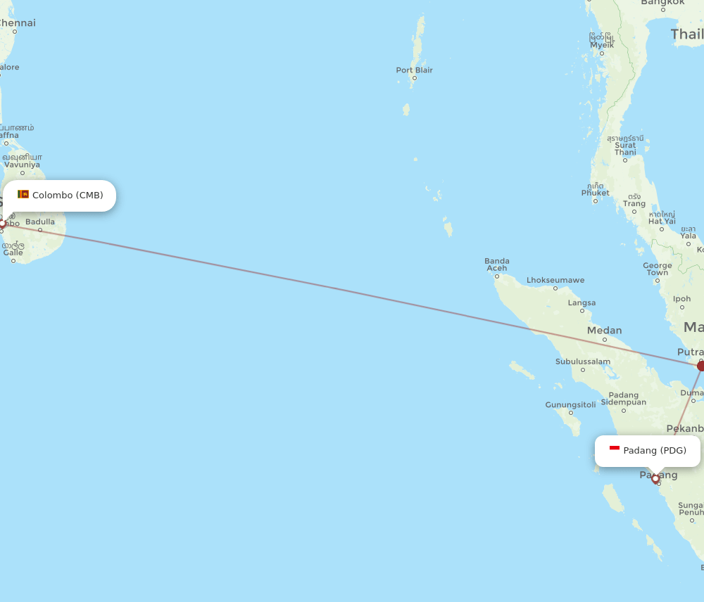CMB-PDG flight routes