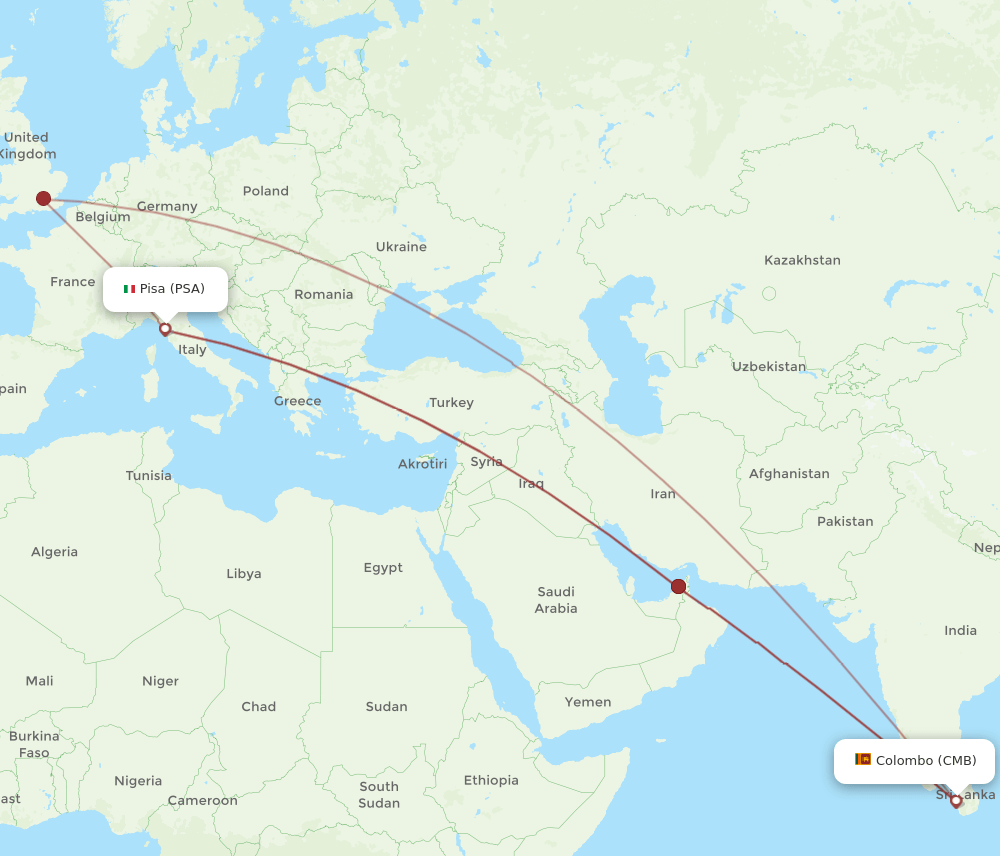 CMB-PSA flight routes