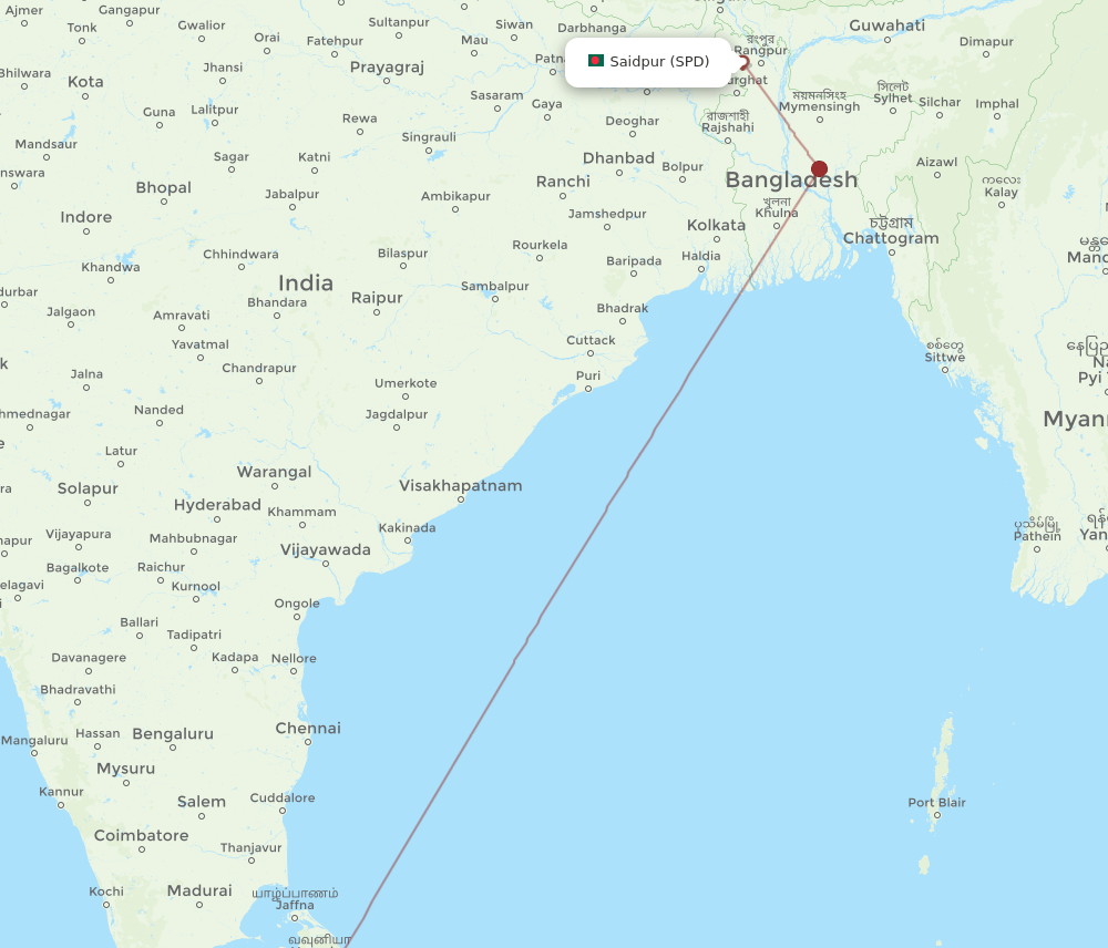 CMB-SPD flight routes