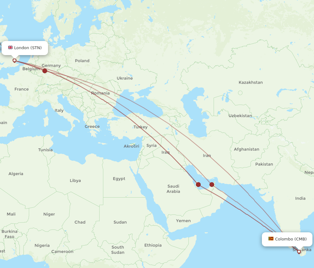 CMB-STN flight routes