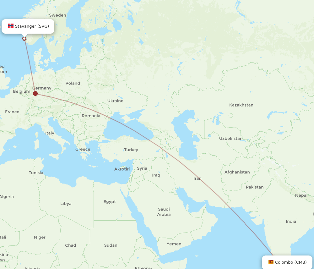 CMB-SVG flight routes