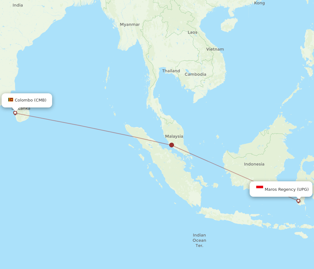 CMB-UPG flight routes