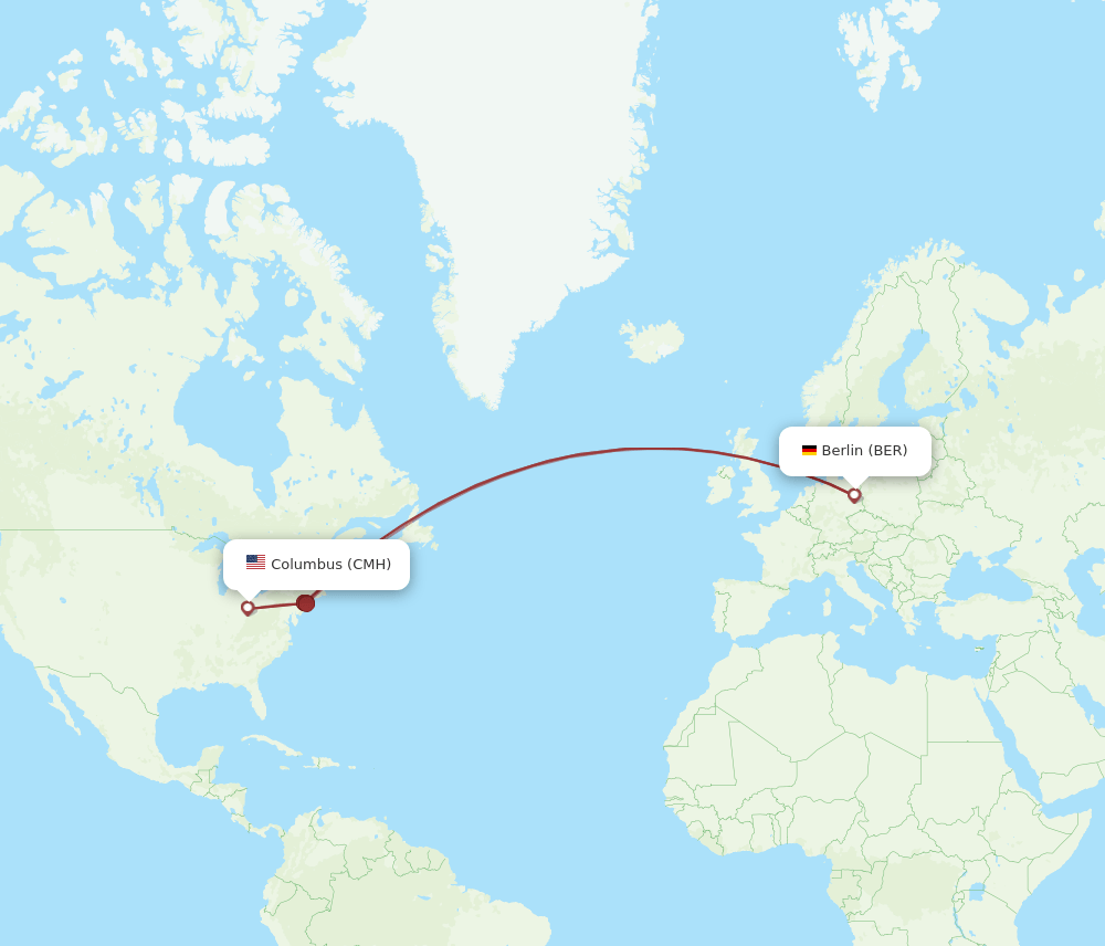 CMH-BER flight routes