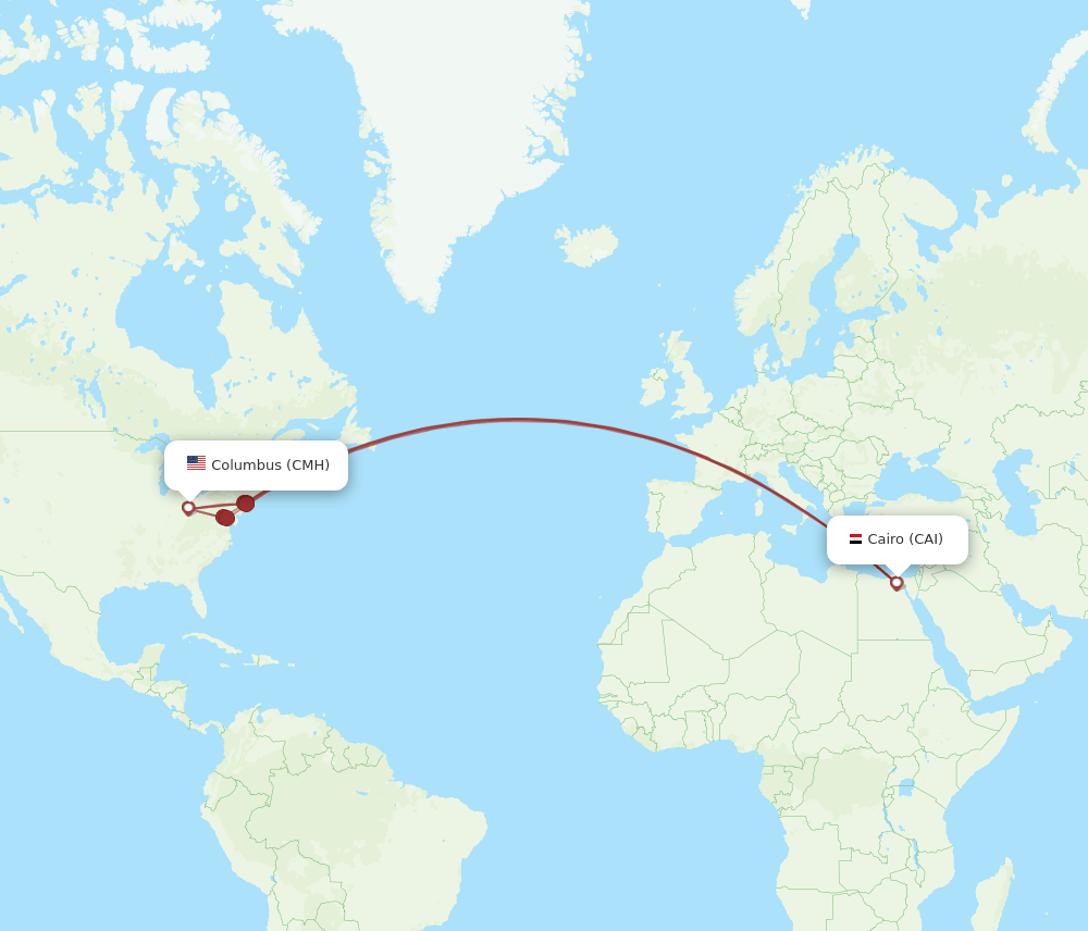 CMH-CAI flight routes