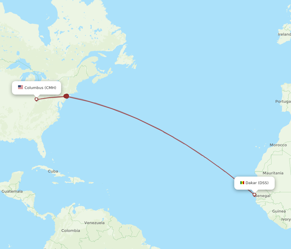 CMH-DSS flight routes