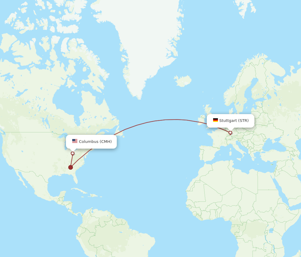 CMH-STR flight routes