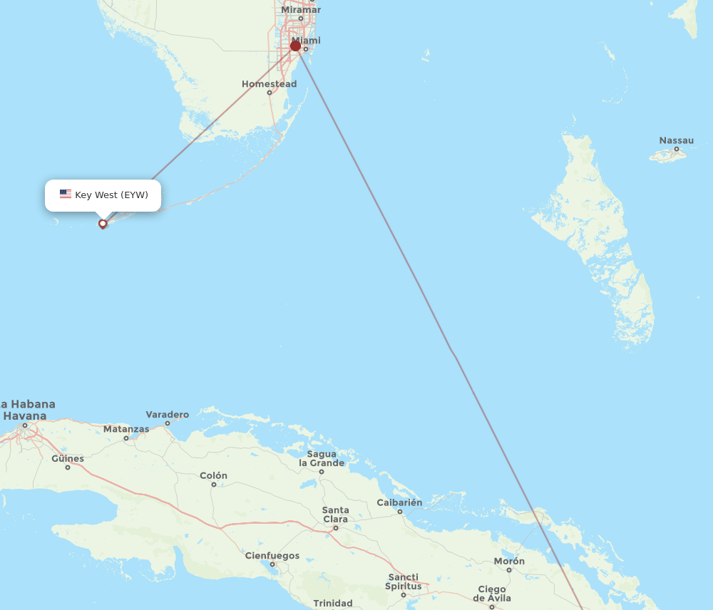 CMW-EYW flight routes