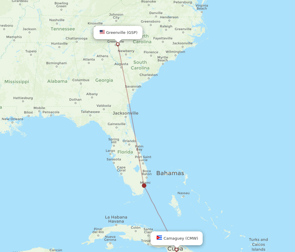 CMW-GSP flight routes