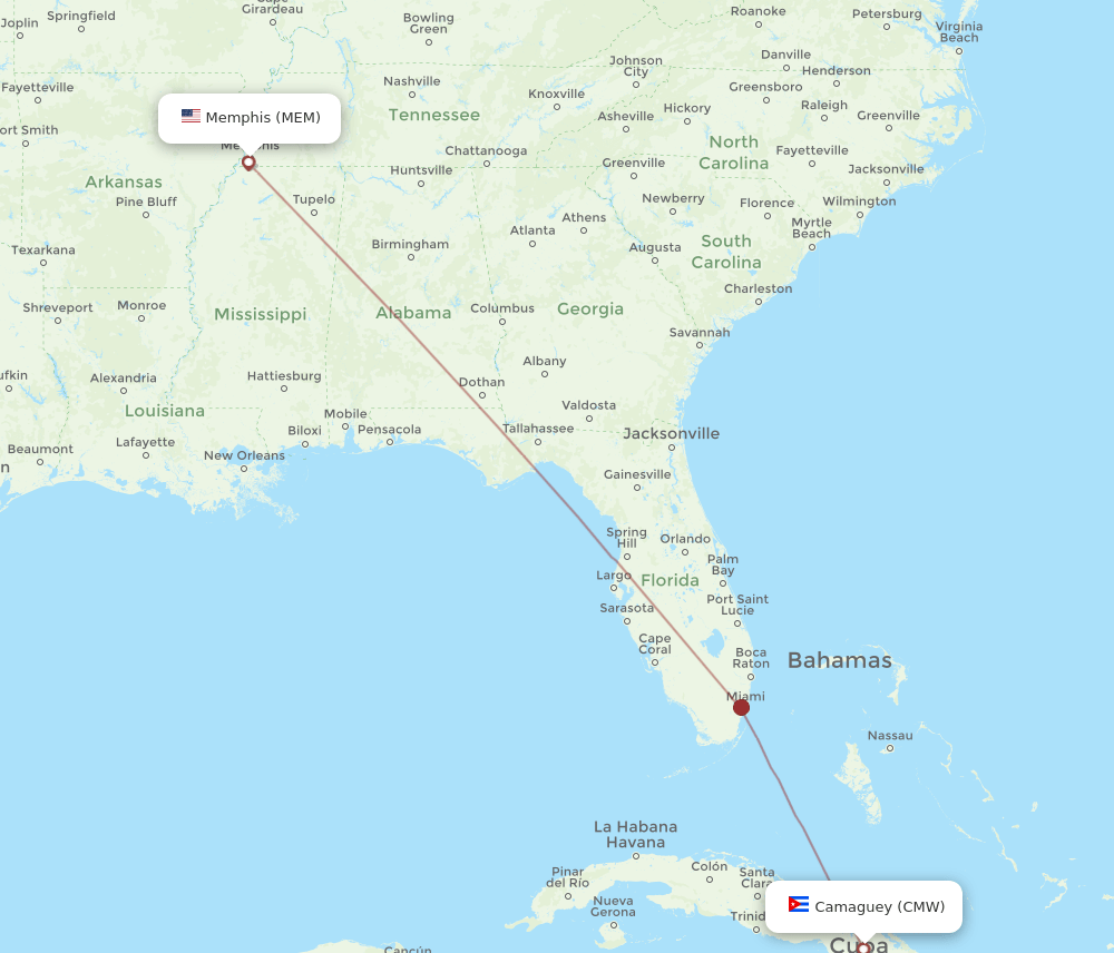 CMW-MEM flight routes