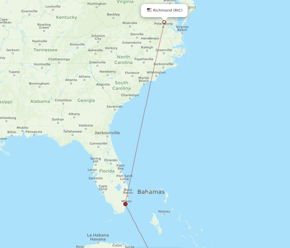 CMW to RIC flights and routes map