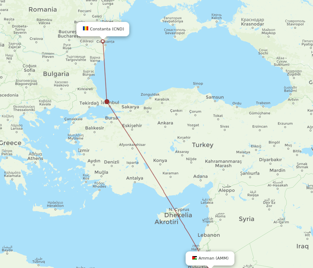 CND-AMM flight routes