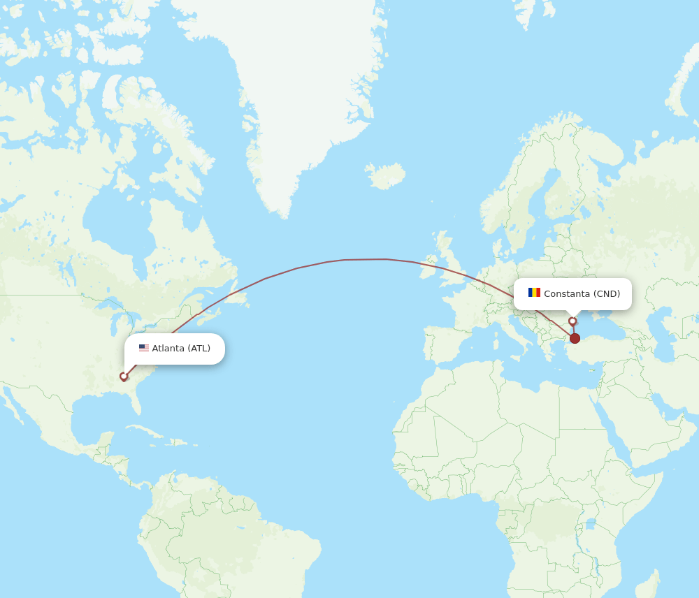 CND-ATL flight routes