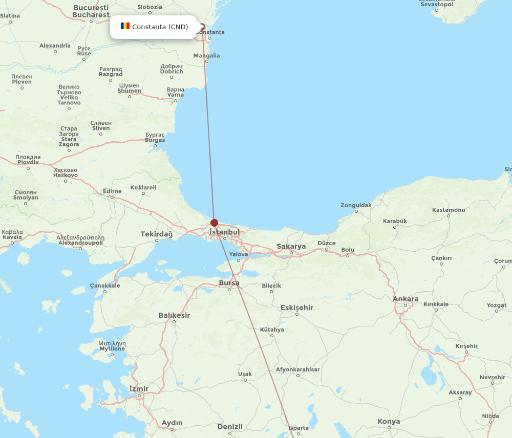 CND-AYT flight routes