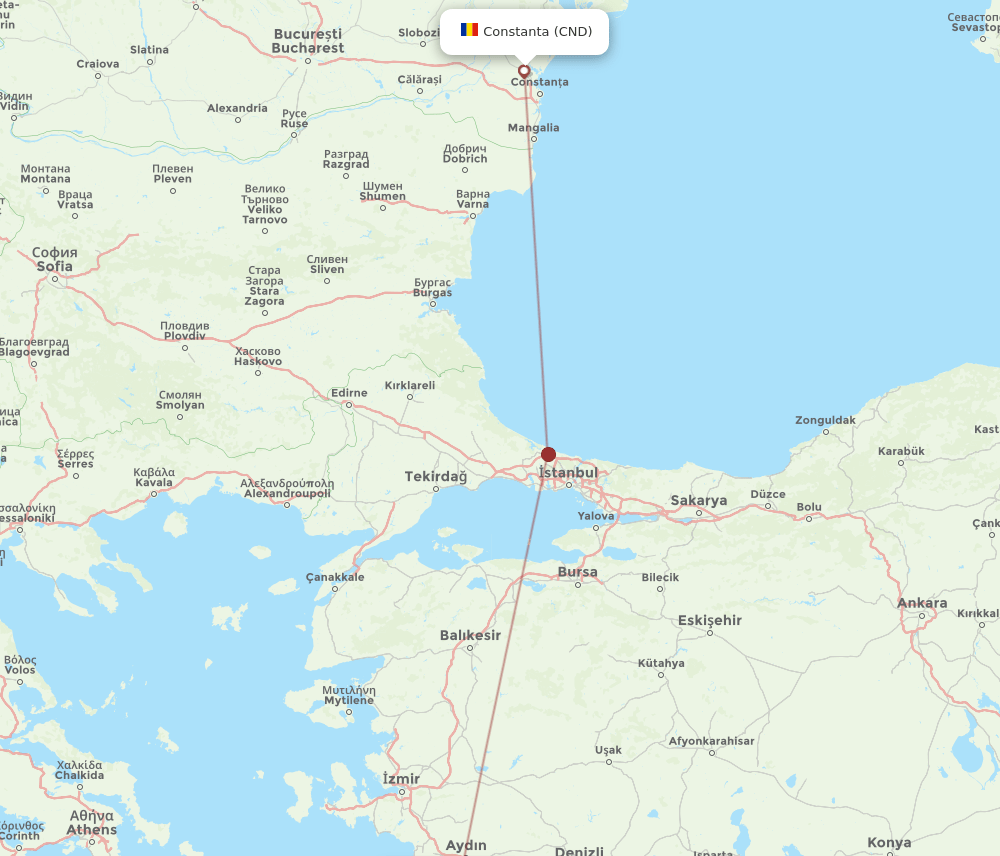 CND-BJV flight routes