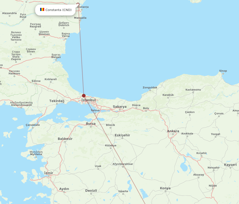 CND-GZP flight routes