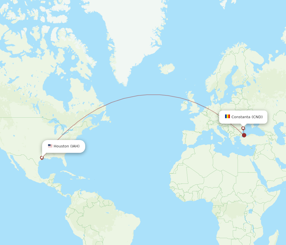 CND-IAH flight routes