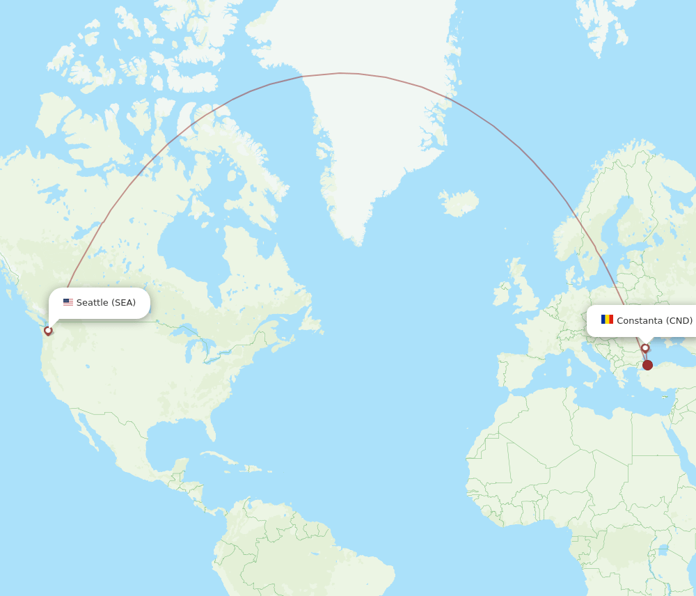 CND-SEA flight routes