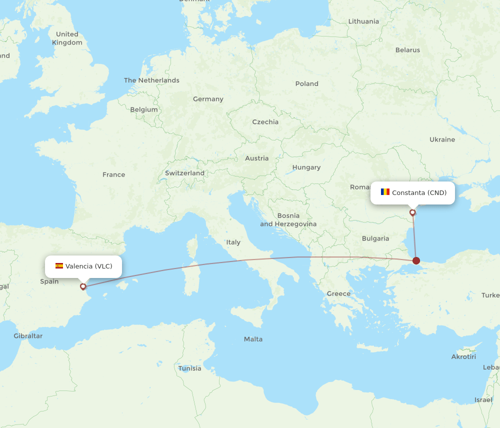 CND-VLC flight routes