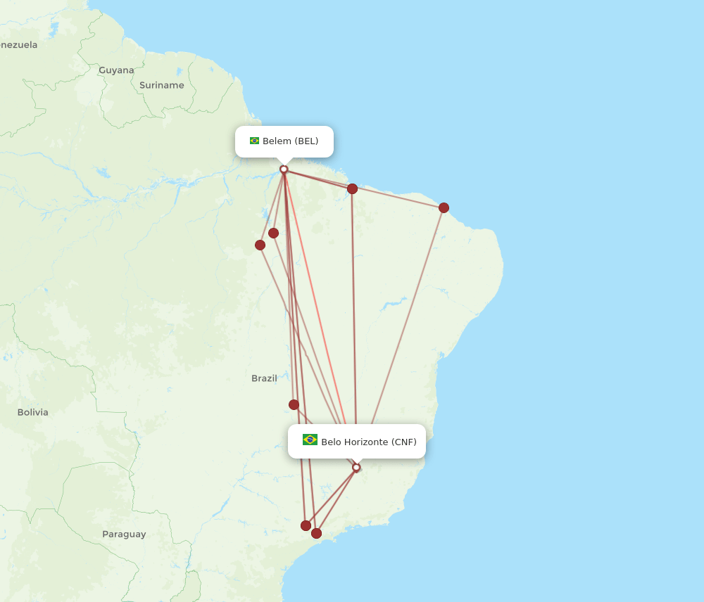 CNF-BEL flight routes