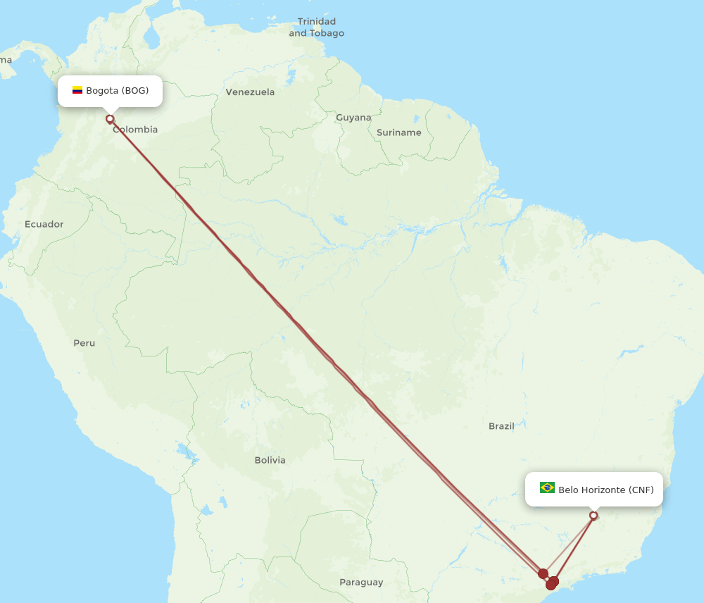 CNF-BOG flight routes