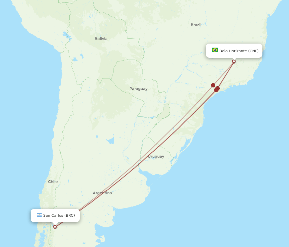 CNF-BRC flight routes