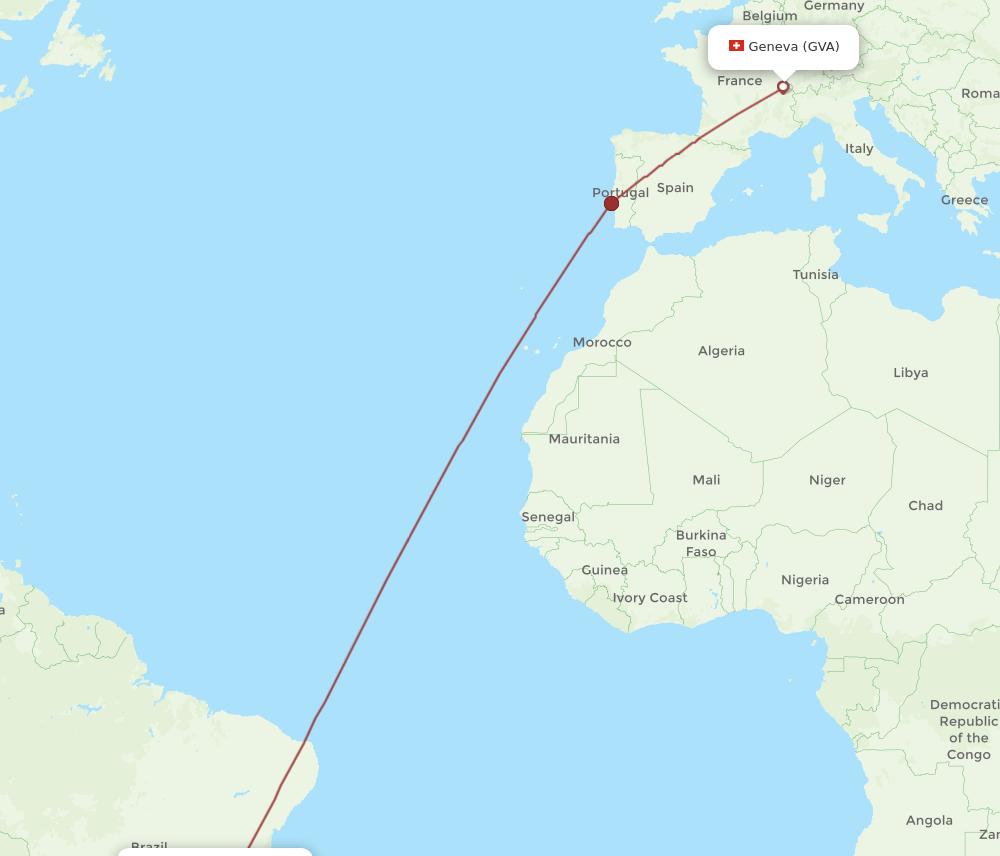 CNF-GVA flight routes