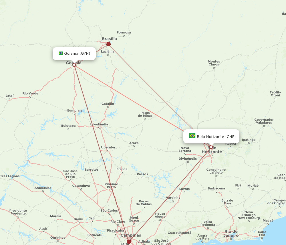 CNF-GYN flight routes